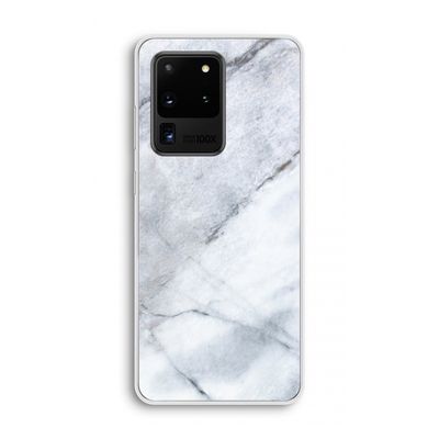Witte marmer: Samsung Galaxy S20 Ultra Transparant Hoesje