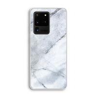 Witte marmer: Samsung Galaxy S20 Ultra Transparant Hoesje
