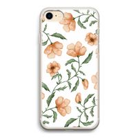Peachy flowers: iPhone 7 Transparant Hoesje