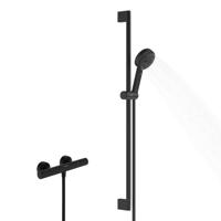Hansgrohe Pulsify Select S douchesysteem 105 3jet Relaxation EcoSmart met Element en glijstang 90 cm, mat zwart Hansgrohe Pulsify Select S douchesysteem 105 3jet Relaxation EcoSmart met Element en glijstang 90 cm, mat zwart