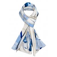 Frank Walder - Blauw | unisex | Sjaal | Blauw | 40 | regular | Kamst mode