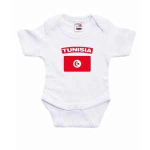 Tunisia romper met vlag Tunesie wit voor babys