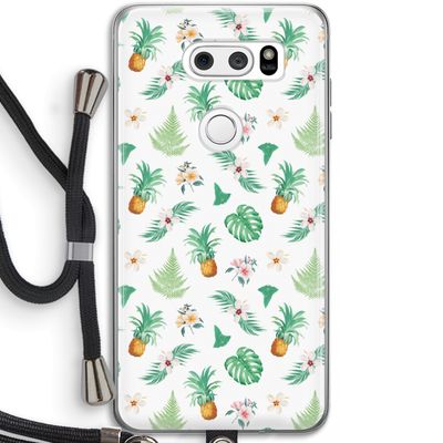 Ananas bladeren: LG V30 Transparant Hoesje met koord
