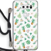 Ananas bladeren: LG V30 Transparant Hoesje met koord