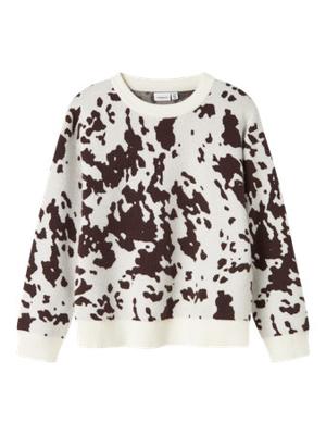 Name it winter sweater meisjes - bruin - oversize fit, gebreid - NkfOrkide