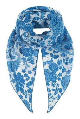 Odile scarf - off white/cobalt - 07175