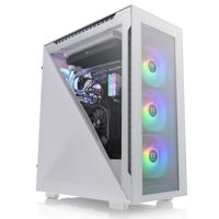 Thermaltake Divider 500 TG Snow ARGB White Midi-tower PC-behuizing Wit 3 voorgeïnstalleerde LED-ventilators, 1 voorgeïnstalleerde ventilator, Zijvenster, - thumbnail