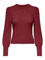 Only Onlkatia Ls Struc Puff Oneck Cc Knt Trui 4877725 Cabernet W. Melange