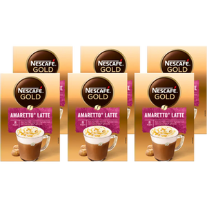 Nescafe Gold Amaretto Latte oploskoffie  6 x 8 zakjes bij Jumbo
