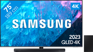 Samsung QLED 75Q74C (2023) + Soundbar