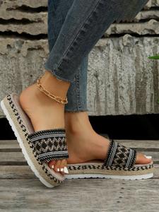 Pu Plain Summer Slide Sandals