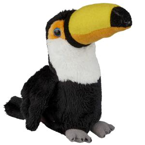 Ravensden pluche knuffel dier Toekan - 15 cm - Knuffels van tropische vogels - dieren cadeau