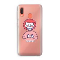 Hartje: Samsung Galaxy A20e Transparant Hoesje