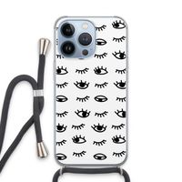 Eye pattern #2: iPhone 13 Pro Transparant Hoesje met koord