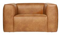 WOOOD Fauteuil 'Bean' Recycle Leer, kleur Cognac