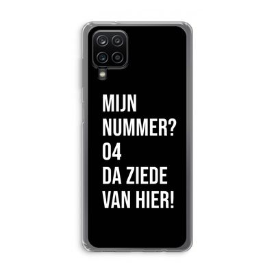 Da ziede van hier - Zwart: Samsung Galaxy A12 Transparant Hoesje