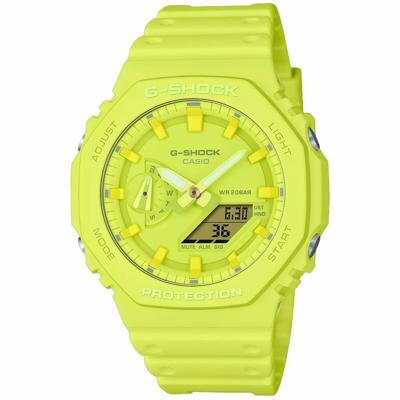 Unisex horloge Casio G-Shock GA-2100-9A9ER Geel (Ø 44,5 mm) (45,5 mm)