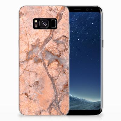 Samsung Galaxy S8 | TPU | Siliconen hoesje | Marmer Oranje