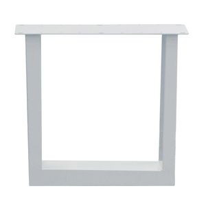 Witte U tafelpoot 72 cm (koker 10 x 10)