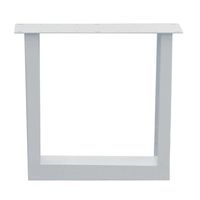 Witte U tafelpoot 72 cm (koker 10 x 10)