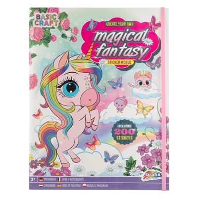 Grafix Stickerboek magical fantasy met 200 stickers