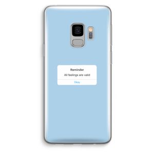 Reminder: Samsung Galaxy S9 Transparant Hoesje