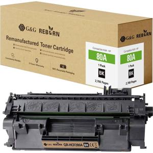 G&G Toner vervangt HP 80A Compatibel Zwart 2700 bladzijden Reborn remanufactured 21252