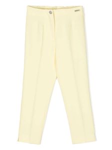 Monnalisa pantalon en crêpe à coupe droite - Jaune