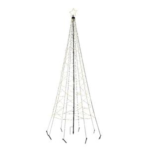 Vlaggenmast kerstboom met ster - verlichting - 480 leds - D160 x H320 cm - warm wit