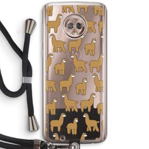 Alpacas: Motorola Moto G6 Transparant Hoesje met koord