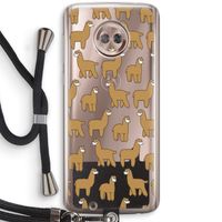 Alpacas: Motorola Moto G6 Transparant Hoesje met koord