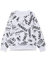 MM6 Maison Margiela Kids sweat Fragile à encolure ras du cou - Blanc