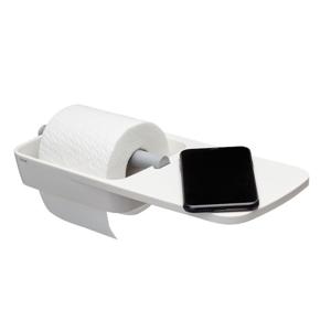 Toiletrolhouder Met Planchet Tiger Tess Wit - Lichtgrijs