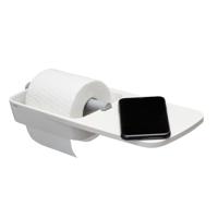 Toiletrolhouder Met Planchet Tiger Tess Wit - Lichtgrijs