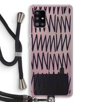 Marrakech Zigzag: Samsung Galaxy A51 5G Transparant Hoesje met koord
