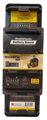 Stealthmounts Batterijhouder voor DeWalt 20v XR | Zwart - BD-DW20-1