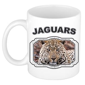 Dieren gevlekte jaguar beker - jaguars/ jaguars mok wit 300 ml