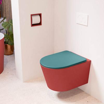 MONDIAZ LAVIE hangend toilet single fire rimless diepspoel Fire, Toiletzitting met quick-release & softclose Smag