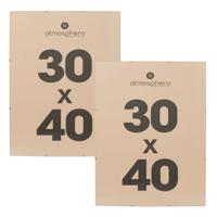 Atmosphera Fotolijstje zonder rand - 2x - 30 x 40 cm - mdf/kunststof - Het basic fotolijstje