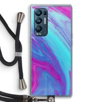 Zweverige regenboog: Oppo Find X3 Neo Transparant Hoesje met koord