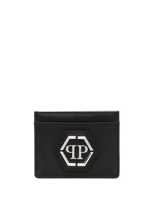 Philipp Plein porte-cartes à plaque logo - Noir