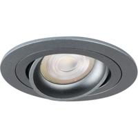 Spot Armatuur GU10 - Pragmi Alpin Pro - GU10 Inbouwspot - Rond - Gunmetal - Aluminium - Kantelbaar - Ø92mm