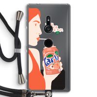Peach please!: Sony Xperia XZ2 Transparant Hoesje met koord