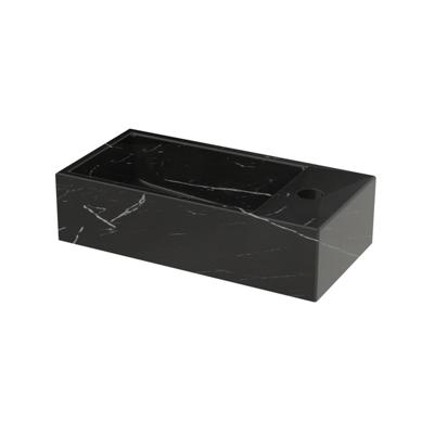 Riho Livit Tiny Fontein - 1 kraangat rechts - 41x20.5x10.5cm - keramiek - marmer zwart W031007M01