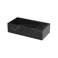 Riho Livit Tiny Fontein - 1 kraangat rechts - 41x20.5x10.5cm - keramiek - marmer zwart W031007M01