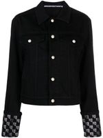 Alexander Wang bob en jean à logo strassé - Noir