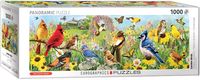 Garden Birds - Greg Giordano Panorama Puzzel 1000 Stukjes