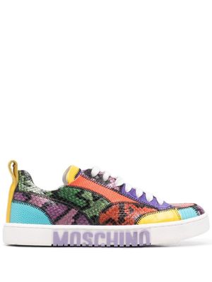 Moschino baskets colour block à logo - Orange