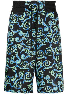 Versace Jeans Couture bermuda à imprimé baroque - Noir