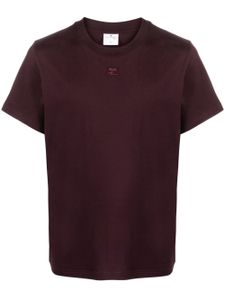 Courrèges t-shirt en coton à logo brodé - Rouge